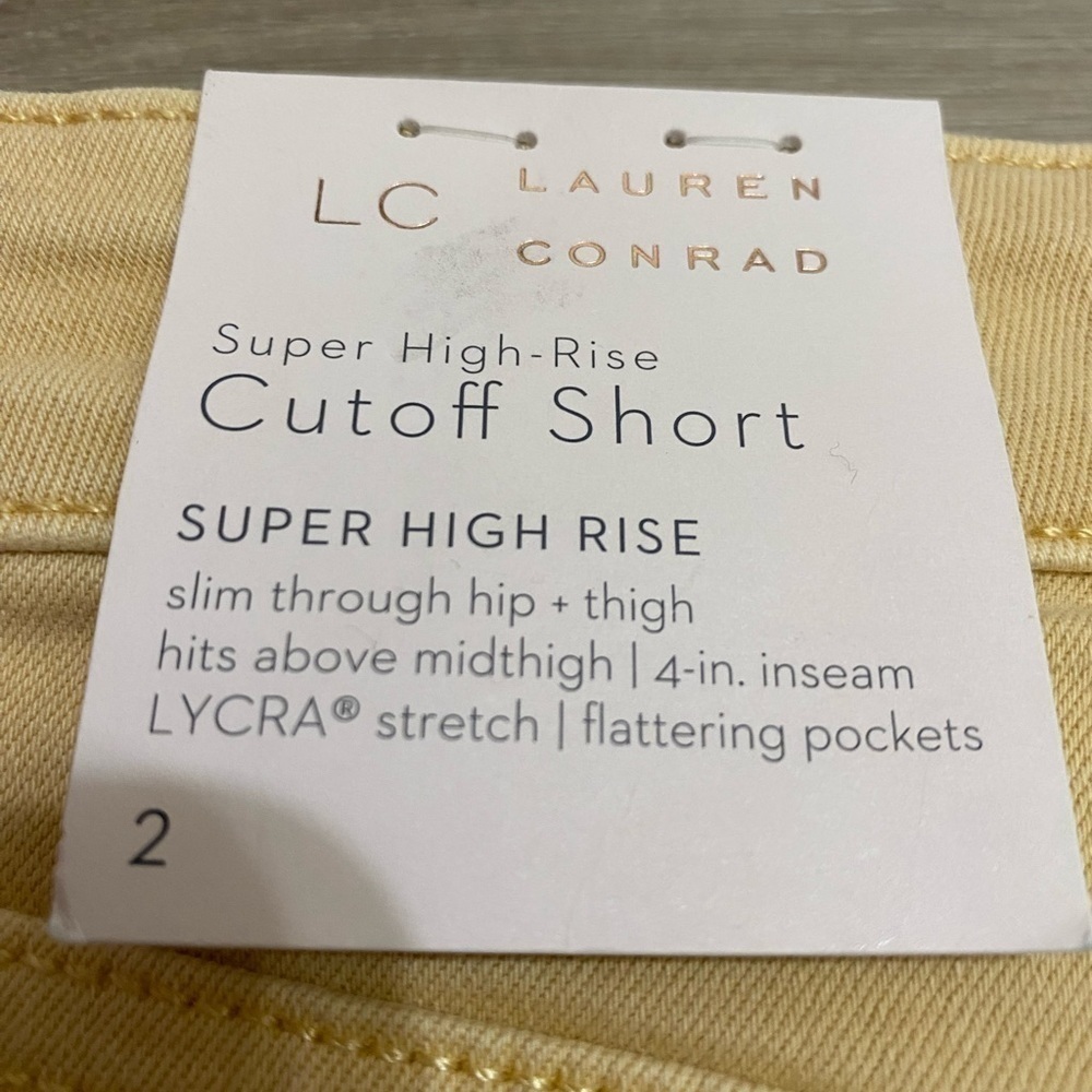 Brand Lauren Conrad High Rise Button Fly Cut-Off Short - Picture 3 of 8